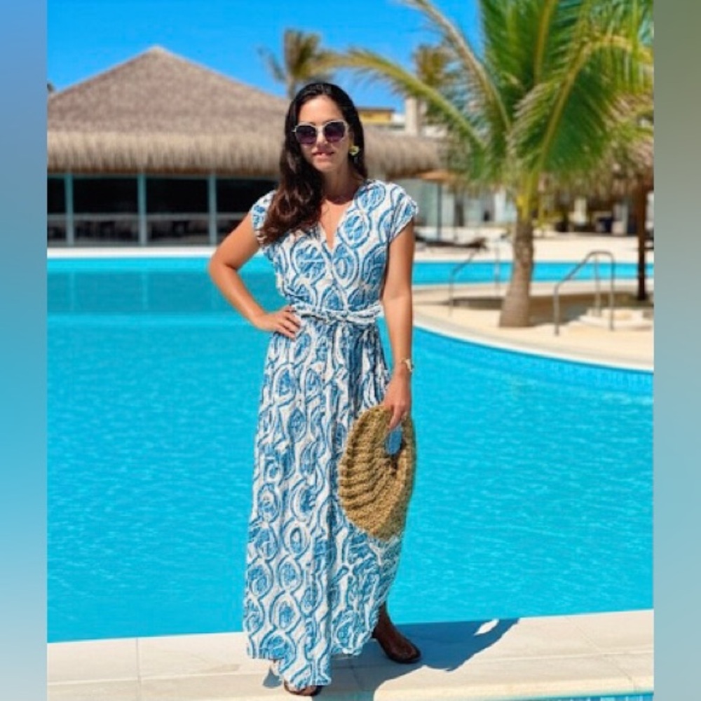 COMPANIA FANTASTICA/ Aquaria Maxi Dress - Sz M - NWT - Spain